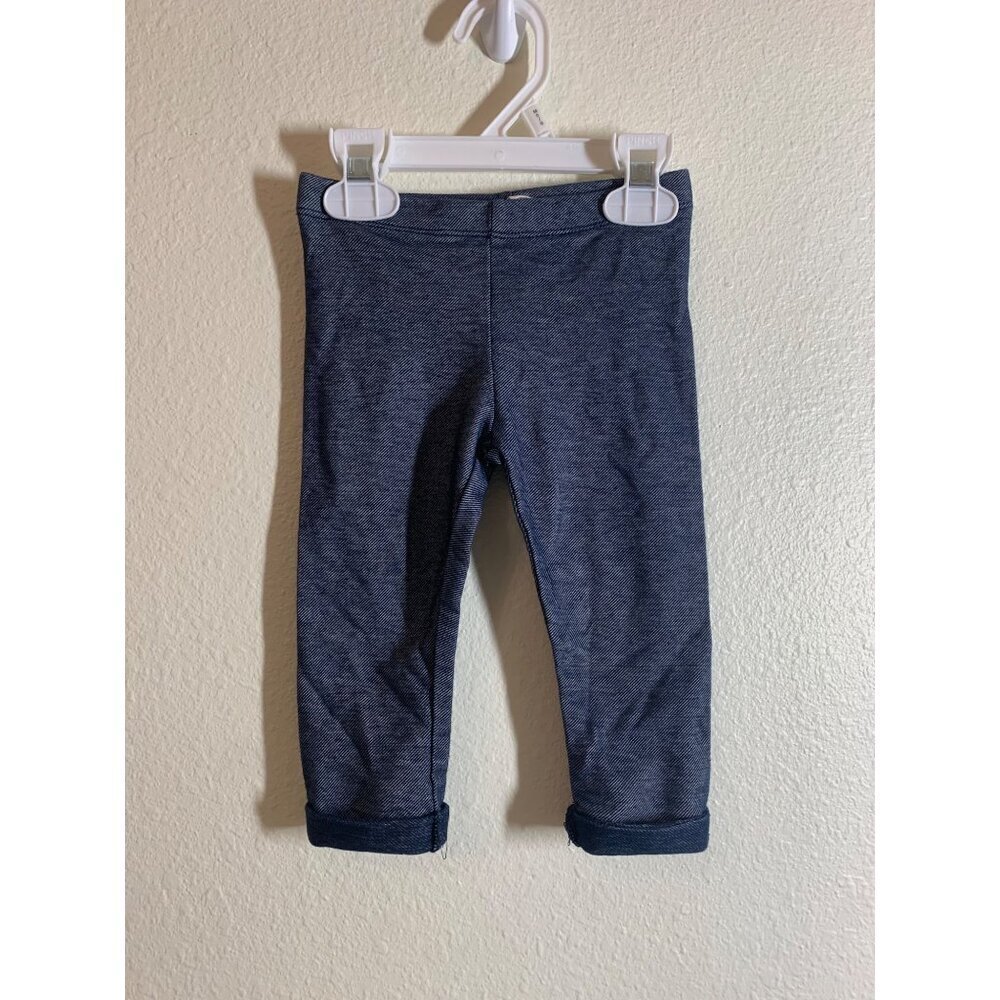 Toddler Rolled Cuff Jeggings Size 2T Blue AC2